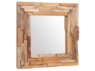 Miroir carré(e) à fixer coloris marron <strong></strong>  <strong></strong> - 60 cm x 60 cm