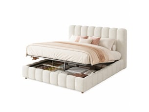 Lit coffre 160x200 cm    coloris blanc