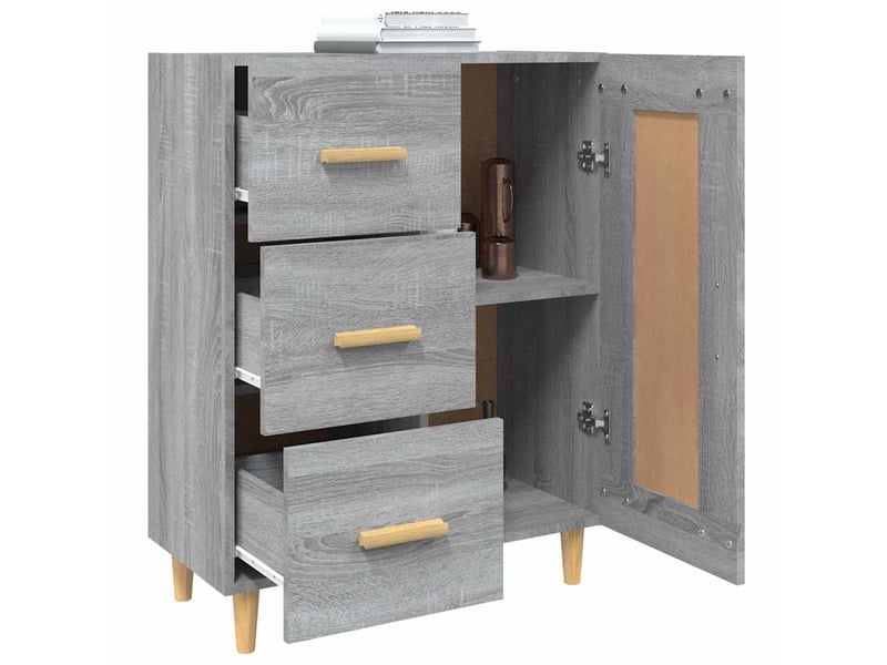  Buffet - bahut - meuble de rangement sonoma gris 69,5x34x90 cm bois d'ingénierie  - Conforama E
