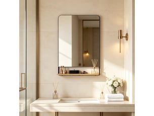 Miroir rectangulaire à fixer coloris noir <strong></strong> <strong></strong> - 80 cm x 60 cm