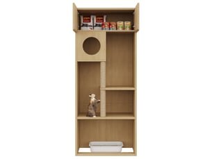 Armoire 2 porte(s) PEXCHO coloris naturel largeur 80 cm