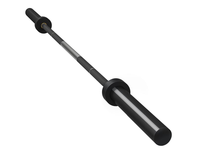  Barre d'haltères olympique de 180 cm, en acier, capacité de charge de 200 kg, noire  - Conforama B