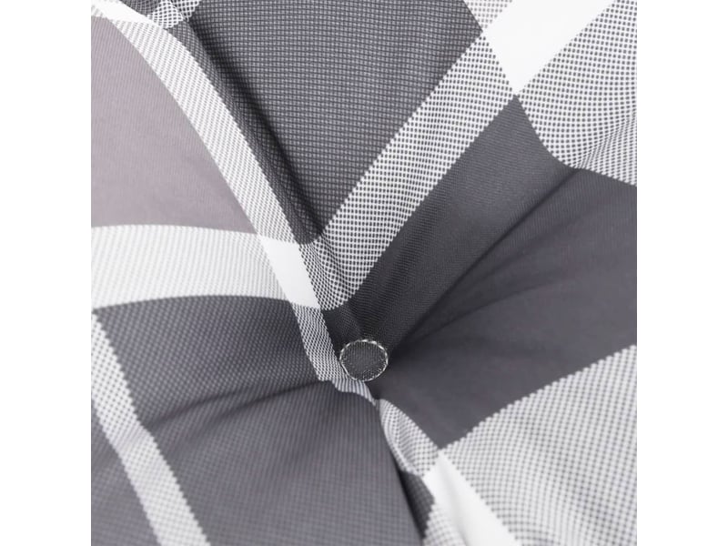  Coussin rond, coussin d'assise motif à carreaux gris ø 60 x11 cm tissu oxford cf56615  - Conforama E