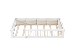 Lit simple 90x200 cm ZERBACO coloris blanc