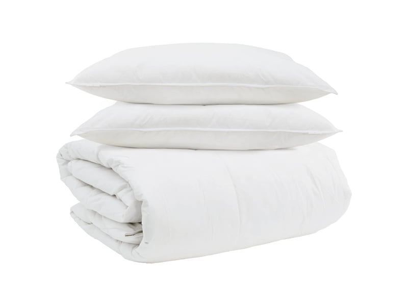 Ensemble de duvet avec oreiller 3 pièces - couette blanc plume de canard - Conforama A