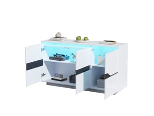 Buffet 3 porte(s) 1 tiroir(s) OKMYHOME - 140 cm coloris blanc