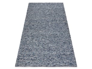 Tapis nepal aqua ii bleus mélange - laine, double face, naturel 80x150 cm