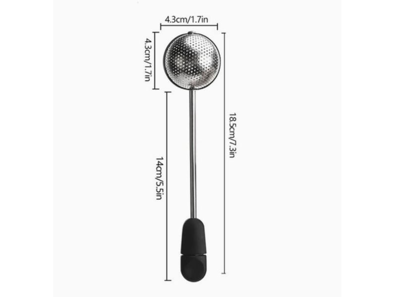  Boule à thé rotative cuillère-filtre à thé en acier inoxydable poignée ergonomique filtre à thé innovant et astucieux (argent (boîte de 2)) QA003887 - Conforama B
