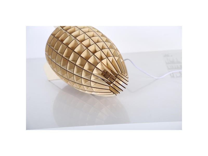  Lampe à poser fusée aviator 38cm naturel  - Conforama B