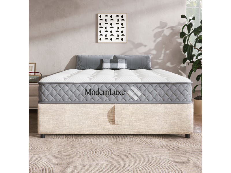  Matelas ergonomique 180x200 cm, mousse à froid et ressorts ensachés 7 zones, fermeté H3 mi-ferme, certifié OEKO-TEX, hauteur 20 cm  - Conforama D