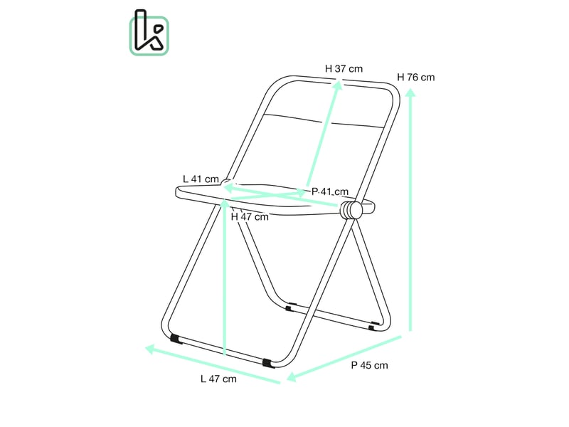  Lot de 4 chaises pliantes rama transparentes style rétro avec structure chromée 197-RAMA - Conforama R