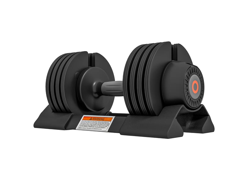  Haltère réglable 4 en 1, 10 kg, réglage rapide du poids, base de rangement, poignée antidérapante pour salle de sport à domicile  - Conforama B