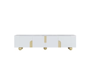 Meuble tv coloris blanc 180 cm