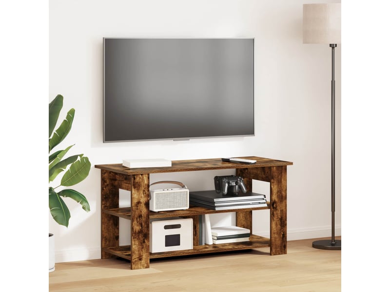 Support de télévision chêne fumé 100x40x50 cm  - Conforama B