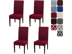 Housse de chaise - cet lot de 4 housses de chaises de restaurant est élastique, amovible et lavable. Il protège et décore les chaises de salle à manger et con, multicolore