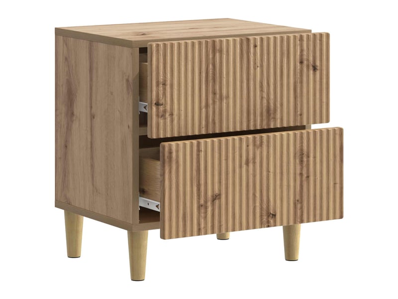  Table de chevet 2 pièces chêne artisanal 43 x 34,5 x 48 cm  - Conforama D