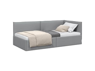 Lit simple 80x200 cm coloris gris
