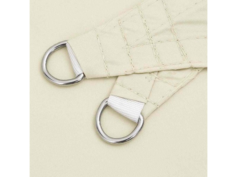  Voile de parasol - voile d'ombrage tissu oxford triangulaire 5x5x5 m crème  - Conforama E
