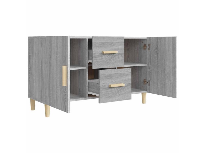  Buffet - bahut - meuble de rangement sonoma gris 100x36x60 cm bois d'ingénierie  - Conforama E