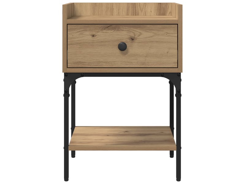  Table de chevet - cabinet de chevet - table de nuit chêne artisanal 40 x 29 x 60 cm  - Conforama E