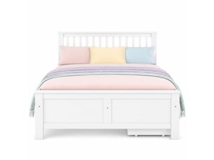 Lit avec rangement 140x200 cm coloris blanc