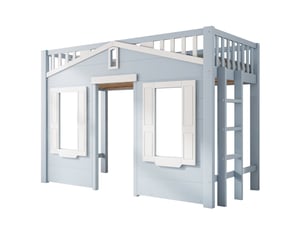 Lit mezzanine 90x200 cm <strong>OKWISH</strong>  <strong></strong> coloris bleu