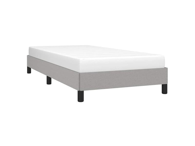  Lit simple- lit adulte -  cadre de lit sans matelas gris clair 90x190 cm tissu  - Conforama B