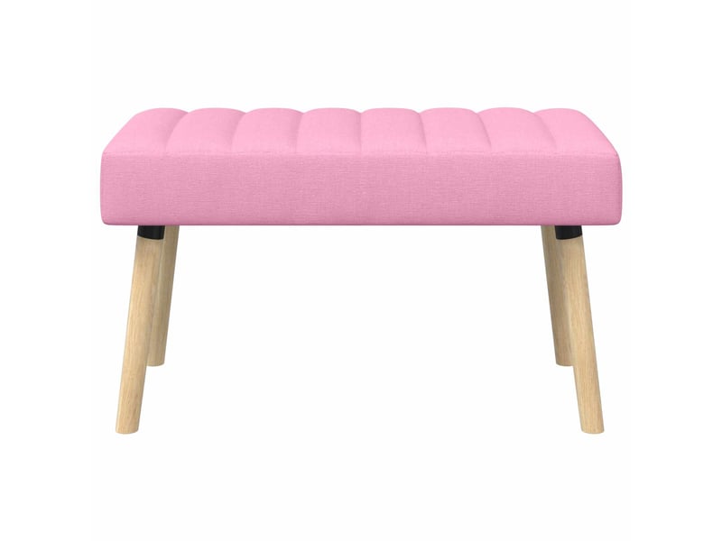  Banc chambre, bout de lit, banc capitonné canal rose 80x40x46 cm tissu  - Conforama E