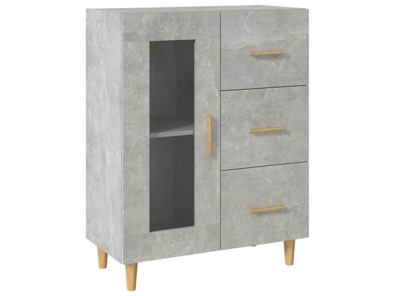  Buffet - bahut - meuble de rangement gris béton 69,5x34x90 cm bois d'ingénierie  - Conforama A