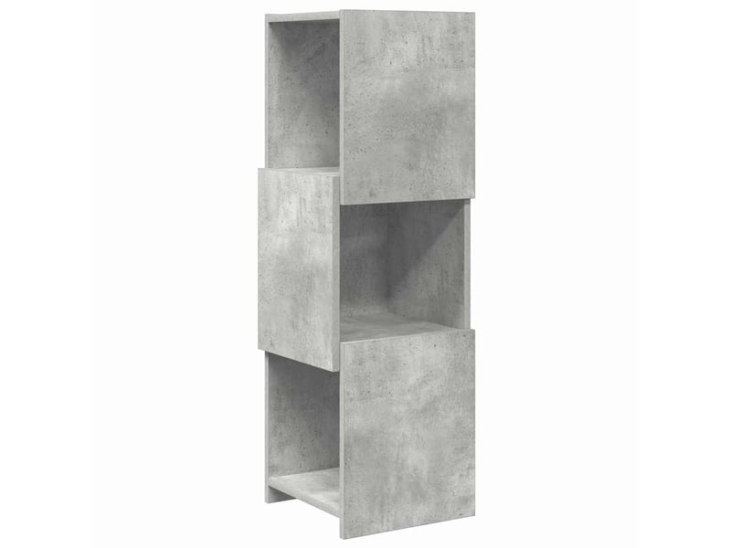  Meuble d'angle, meuble de rangement salon 30,5x30x95cm bois d'ingénierie gris béton  - Conforama A