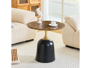 Table basse rond(e) coloris bicolore LPOSPI - 60 cmx60 cm
