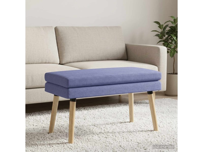  Banc d'entrée, banc à double couche bleu denim 80x40x47 cm tissu  - Conforama D
