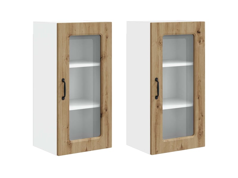  Meuble mural de cuisine | armoire de cuisine 2 pcs chêne artisanal shl3146  - Conforama A