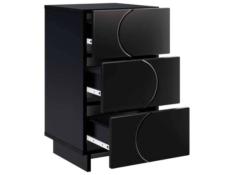 Table de chevet - cabinet de chevet - table de nuit 2 pièces noir 33,5 x 34,5 x 60 cm - Conforama B