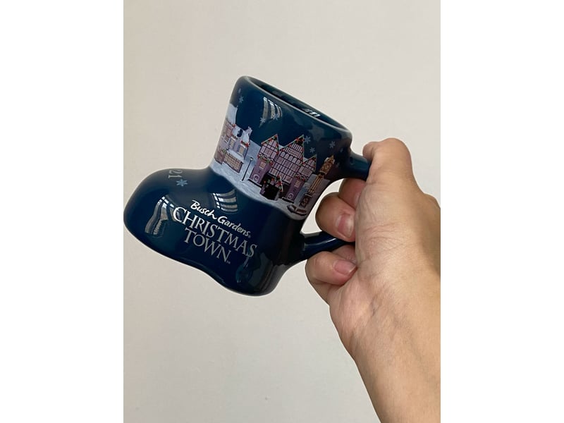 Tasse en céramique, forme botte, bleu, 190 ml - Conforama D