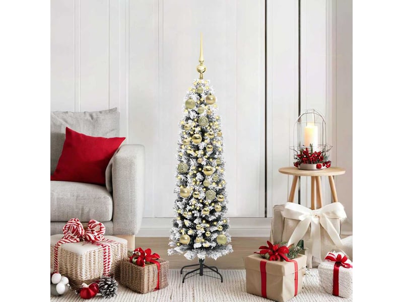  Sapin de noël artificiel, arbre de noël vert 120 cm pvc et acier et plastique shl4863  - Conforama B