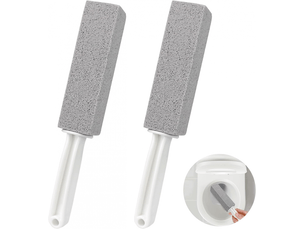 Lot de 2 pierres ponces de nettoyage avec poignées en plastique antidérapantes pour toilettes et salles de bains