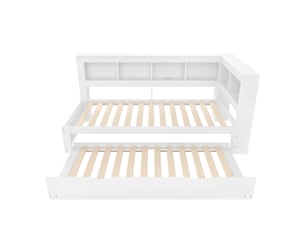 Lit banquette 90x200 cm <strong></strong>  <strong></strong> coloris blanc