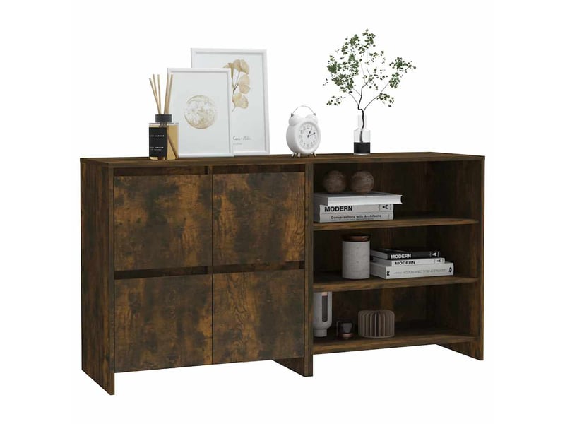  Buffets 2 pcs - bahut - meuble de rangement chêne fumé bois d'ingénierie  - Conforama E
