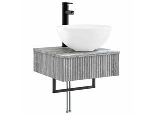 Basin de lavage mural, lavabo sonoma gris 40x41x40.5 cm
