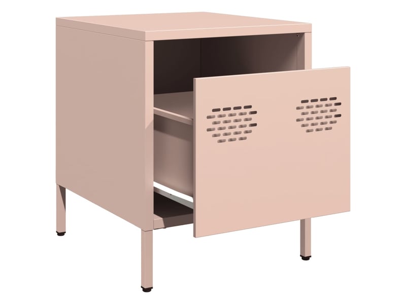  Table de chevet - cabinet de chevet - table de nuit rose 35x39x43,5 cm acier  - Conforama C