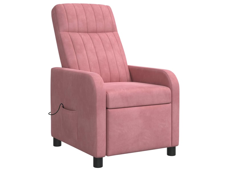  Vidaxl fauteuil de massage inclinable rose velours (v)  - Conforama E