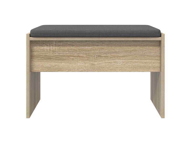  Banc d'entrée, banc interieur avec coussin chêne sonoma 63x38x40 cm  - Conforama E