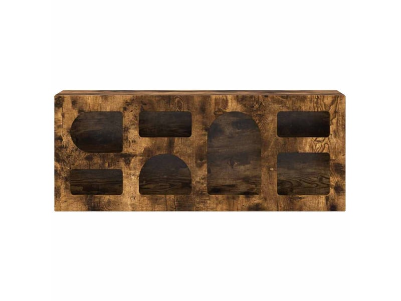  Meuble tv - banc tv - meuble de rangement elst 100 x 35 x 40 cm chêne fumé bois d'ingénierie  - Conforama E