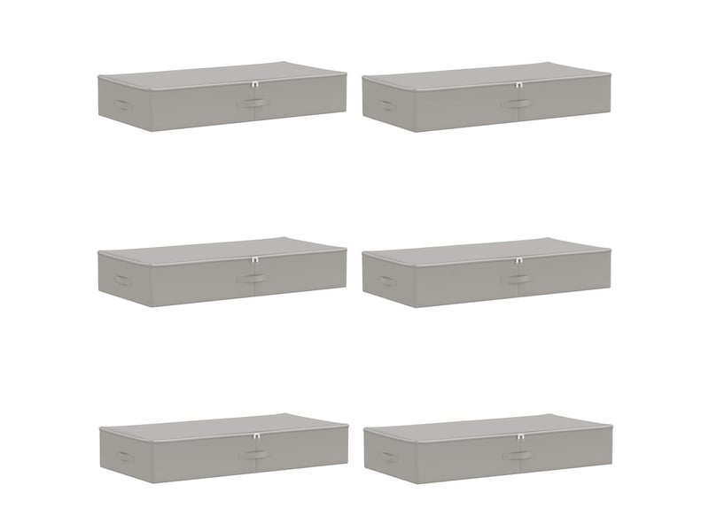  Boîte de rangement 6 pcs tissu intissé 90x48x15 cm 64,8 l shl67706  - Conforama A
