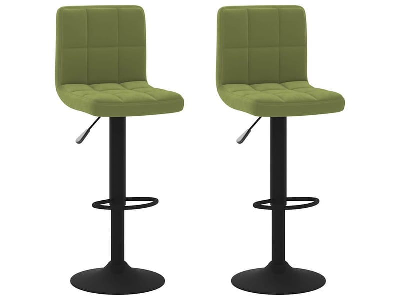  Lot de 2 tabouret de bar, chaise de bar vert clair velours shl13176  - Conforama A