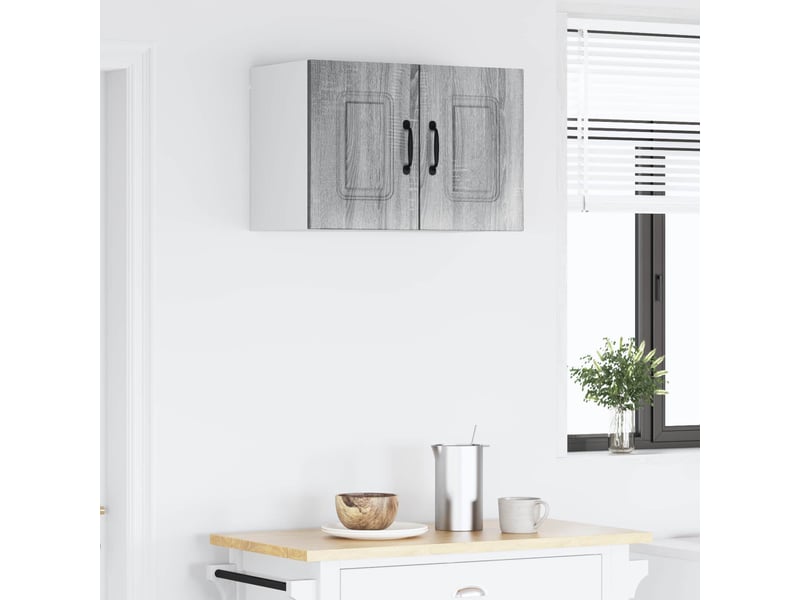  Meuble mural de cuisine | armoire de cuisine gris sonoma 60x31x40cm shl182  - Conforama D