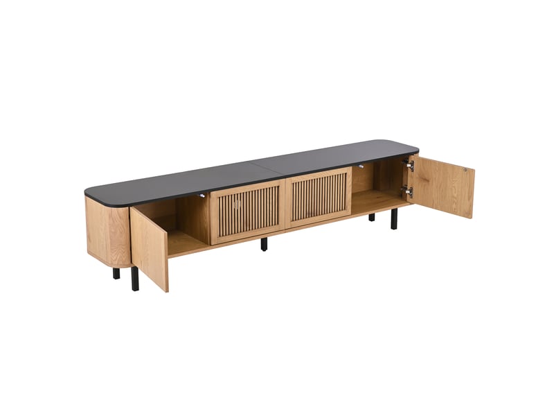  Meuble tv 190 x 35 x 45 cm moderne, panneau tv, support tv, meuble tv bas. Design unique, meuble salon  - Conforama C