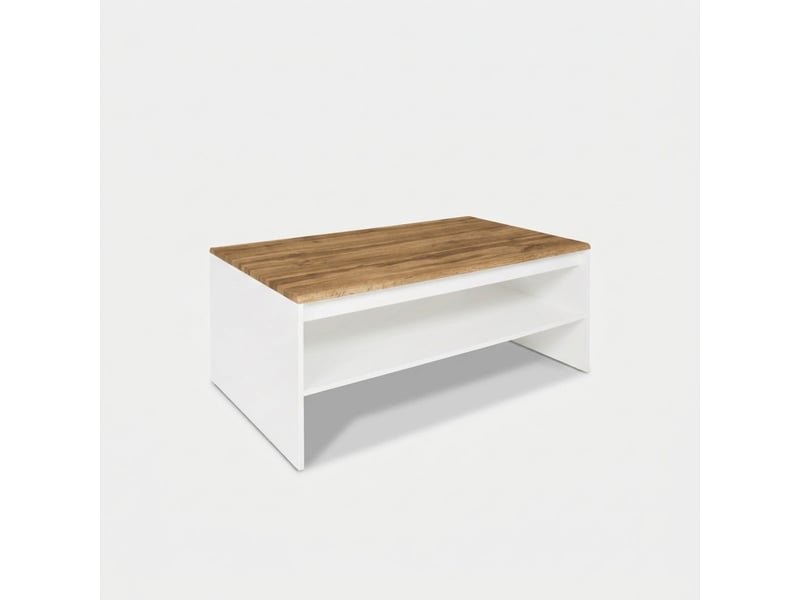  Table basse de salon avec étagère fixe holten  - Conforama C