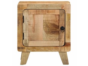 Lot de 2 table de chevet - cabinet de chevet - table de nuit 40x32x46 cm bois massif de manguier brut